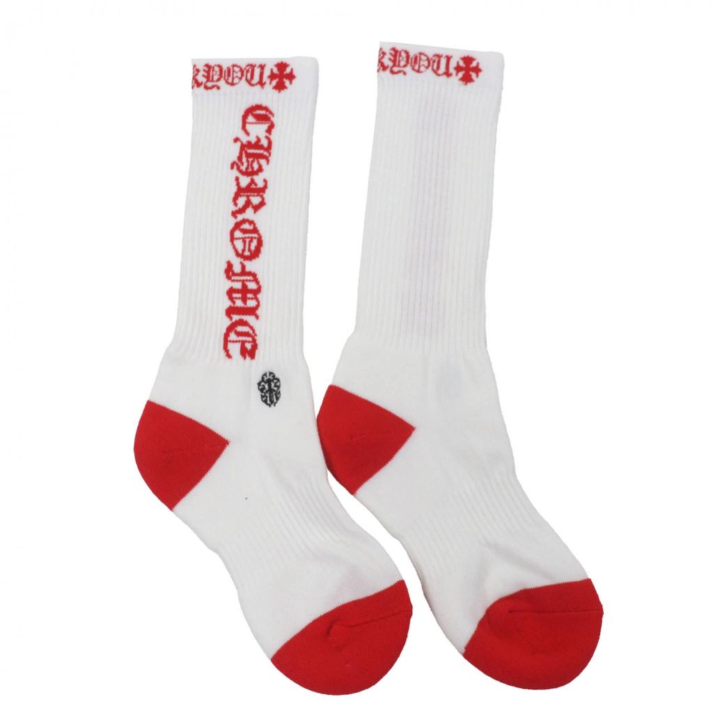 Makelloses CHROME HEARTS SOCKS-U-SPORT Dagger Bestickt 3-Paar-Set weiß Herren S Gebraucht