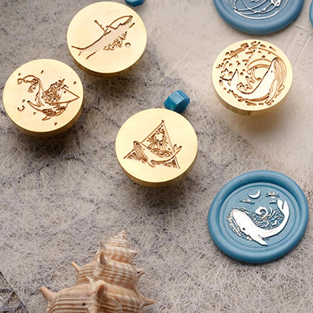 Blue Whale Wax Seal Stamps Fire Lacquer Dolphin Sealing Stamp Head For Scrapbooking Cards Wedding Invitation Decoration