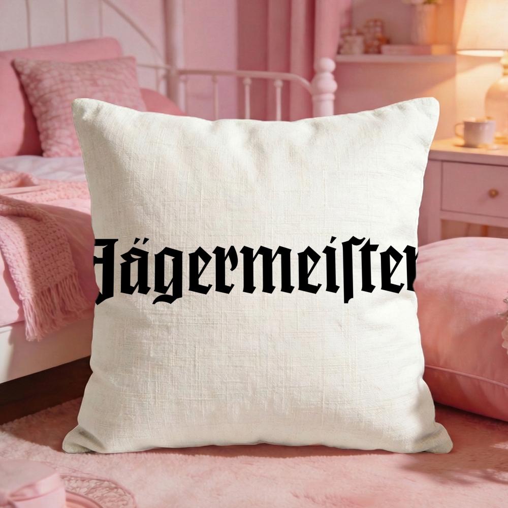 JJagermeisters Brand Logo Cushion Cover Premium Comfort Reversible Pillow Cove Two In One Design For Any Room  Car Interior