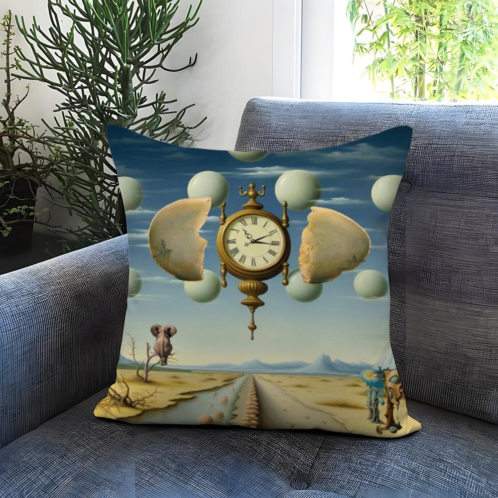 Popular S-SSalvador Dali Cushion Cover Comfortable Reversible Pillow Cover Ideal for Car Sofa Bedroom & Beyond