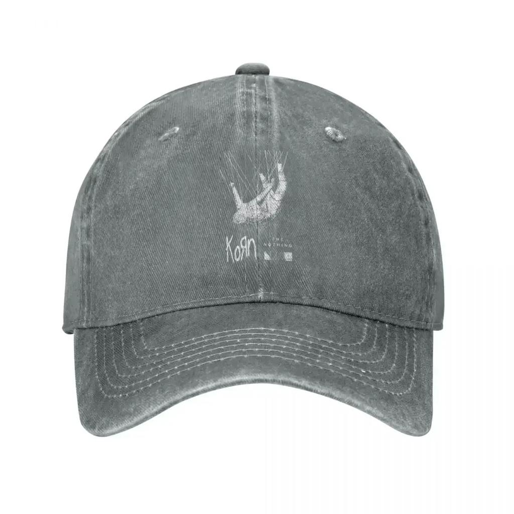 Korn The Nothing Men Women Cap Music Rock Distressed Deniimm Washed Caps Hat Outdoor Workouts Adjustable Fit Cap