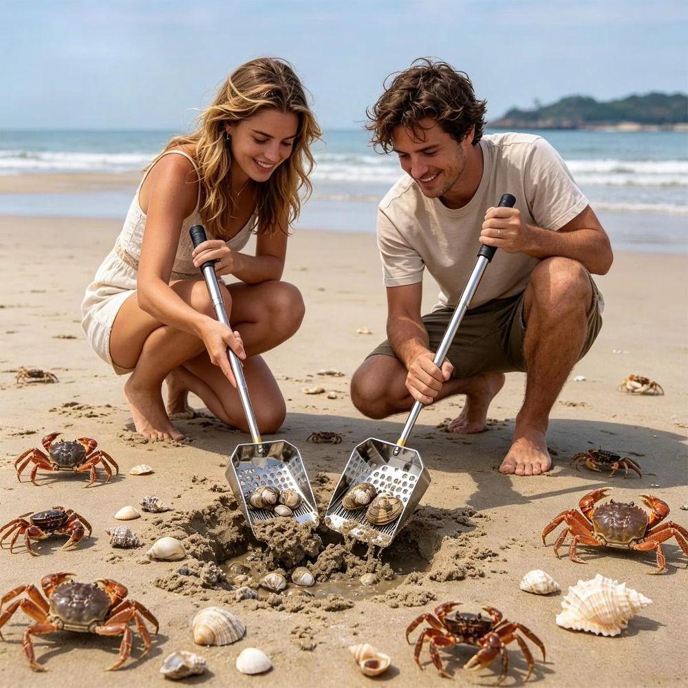 Easy To Clean Beach Sand Sifter Multipurpose Filter Sand Shells Dipper Clam Digging
