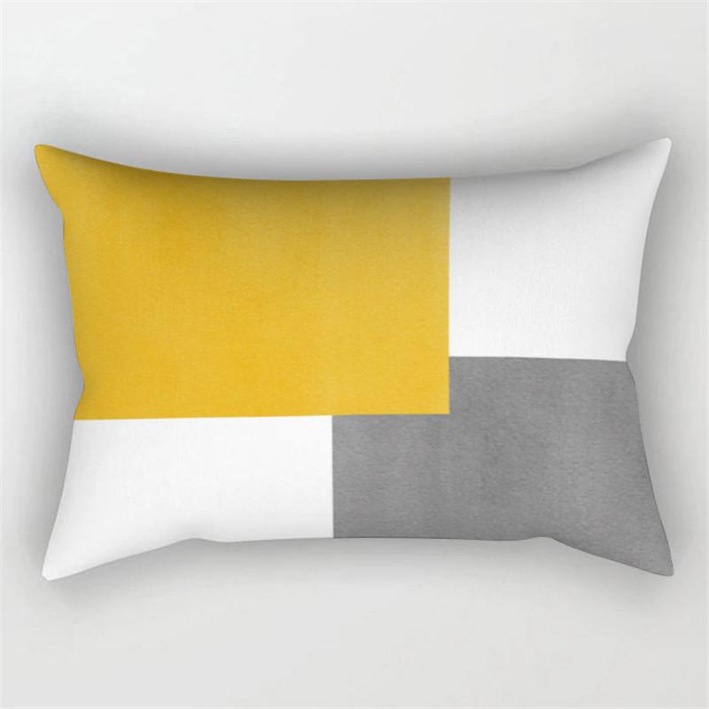 Желтый чехол для подушки с геометрическим узором 30x50 наволочка с цветочным принтом диванные подушки декоративная подушка домашний декор наволочка 30x50cm 888₽