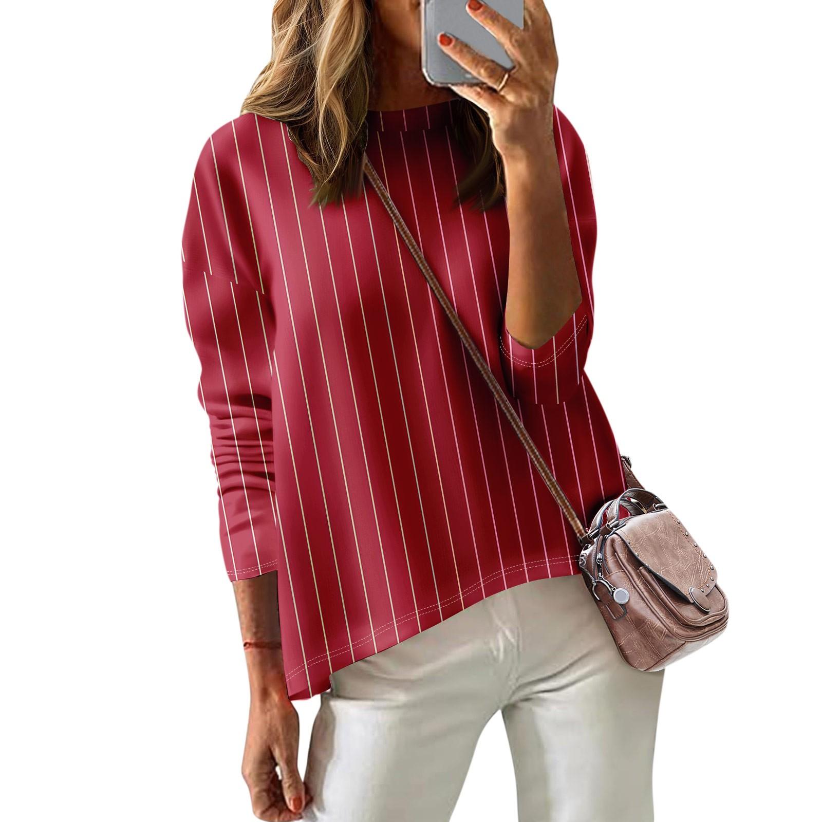 Женская футболка с принтом в полоску — фото 8