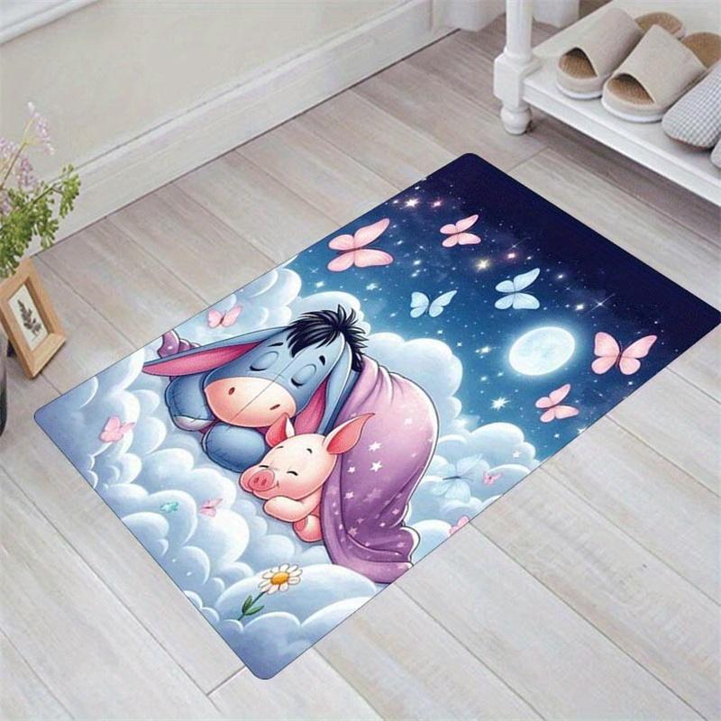 

1pc Winnie The Pooh Pattern Area Rug Soft Flannel Floor Mat for Living Room,Office,Bedroom and Carpet 60cm by 90cm