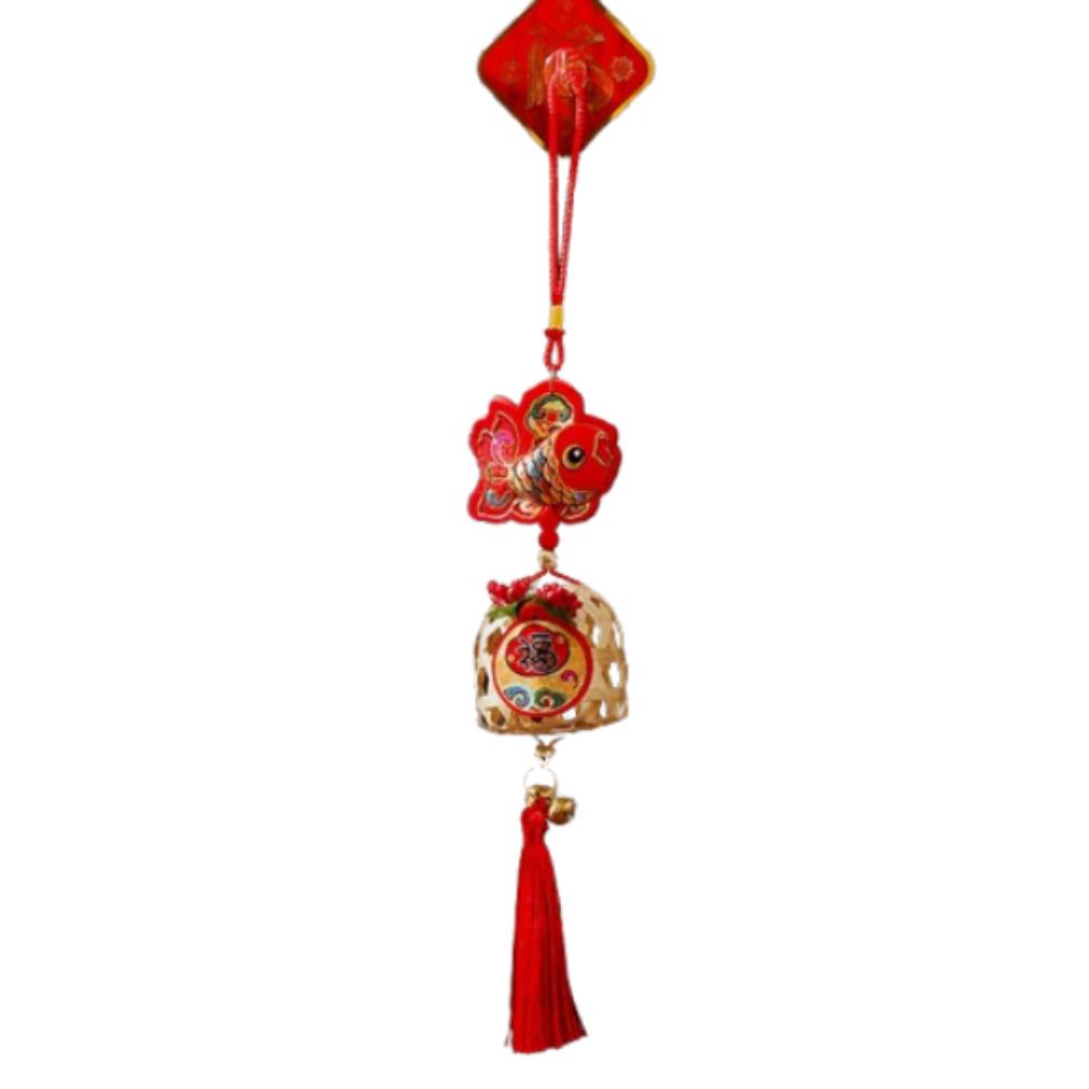 Creative Spring Festival Decoration Pendant Reusable New Year Ornaments Red Lantern String  Home