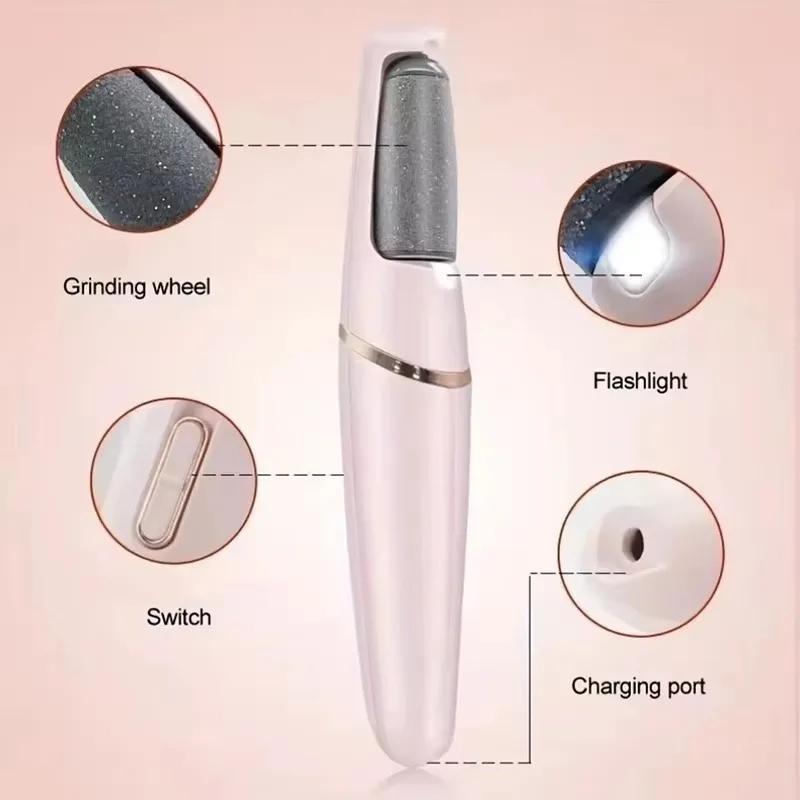 Electric Foot Callus Remover Wireless Rechargeable for Heel Dead Skin Removal Professional Pedicure File Grinder Tool Set