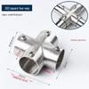 Stainless Steel Round Pipe Connector for Clothes Rack and Shelf Joint Tee