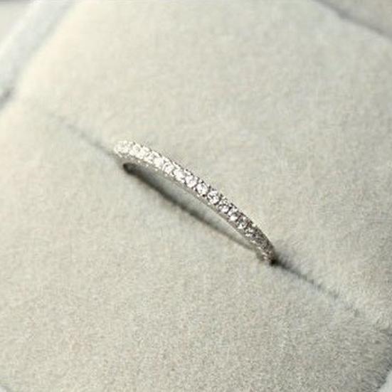 Women 925 Sterling Silver Rhinestone Wedding Engagement Ring Jewelry