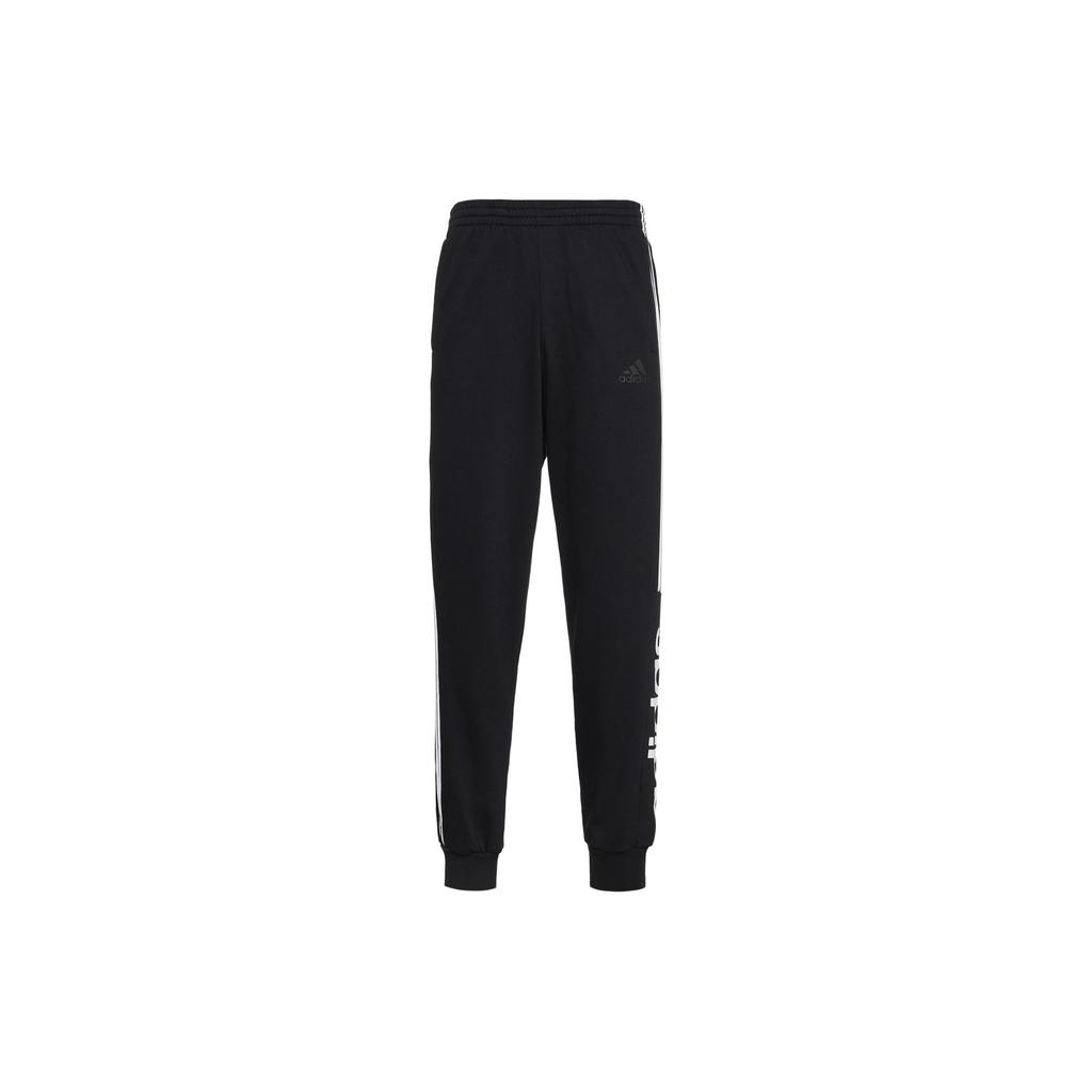 adidas Thermal Windproof Loose Fit Fleece Lined Casual Long Knitted Sweatpants Men's Black GD5473