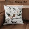 2D Floral Embroidered Pattern Throw Pillow Covers Pattern Cushion Cover Suitable For Sofa Bedroom Car Pillow Cover