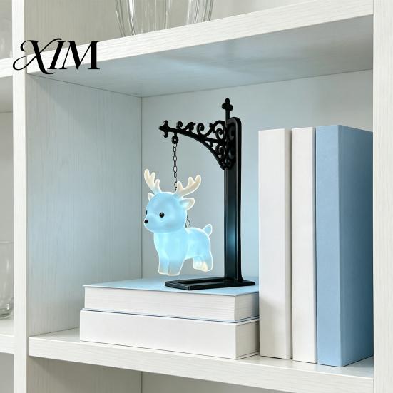 Relaxed Reading Light for Den Hanging Magic Owl Bird Deer Bookend Lamp, Gothic Metal Bookshelf Light, Unique Gift Mom Sister Vintage