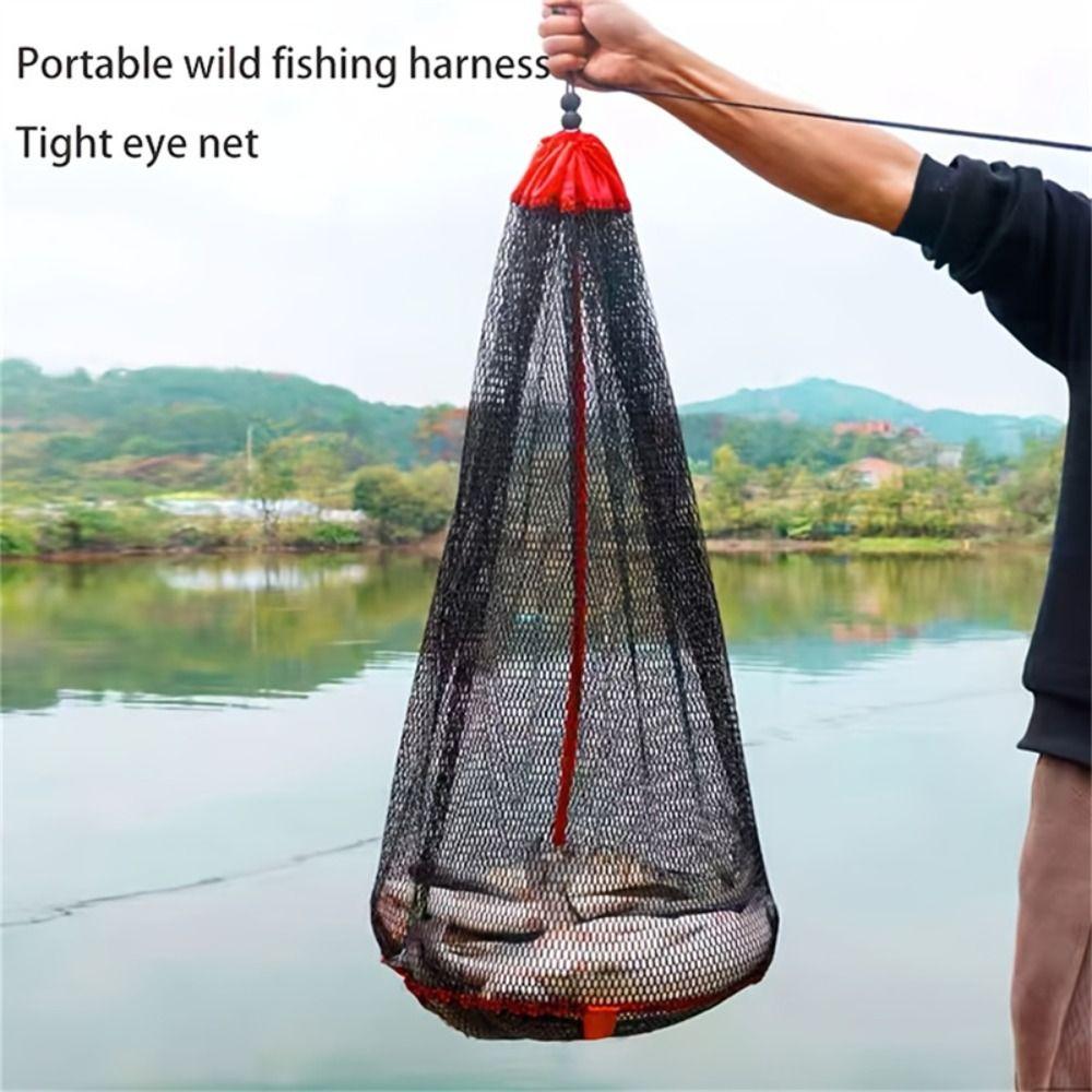 Fish Protection Fishing Mesh Bag Fishing Basket Fishing Net Cage Live Fish Net Pocket  Fishing Gear