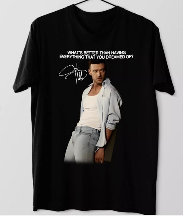 New Rare Justin Timberlake Short Sleeve Unisex S5XL Shirt Unisex T-Shirt S