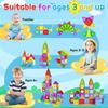 Magnetic Tiles 110 PCS Blocks 3D Building Blocks Construction Educational Toys