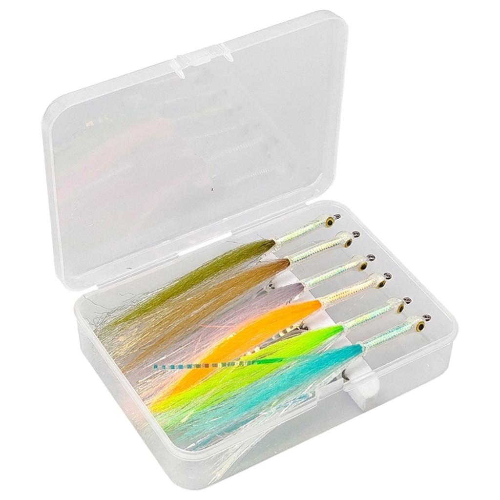 Fly Fishing Lure Baitfish Streamer with Weave Tube and Ribbon Design for Trout Bass