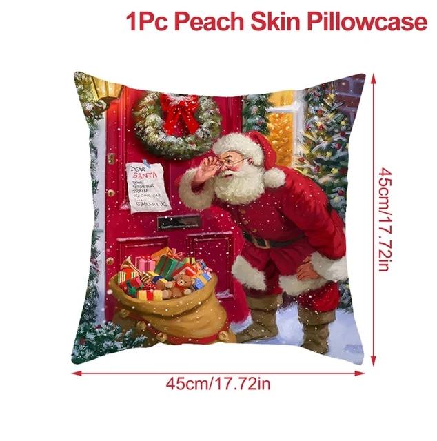 Christmas Santa Cushion Cover Decorative Pillow Cover Throw Pillow Case Home Decor Christmas Decor For Home Sofa Pillowcase