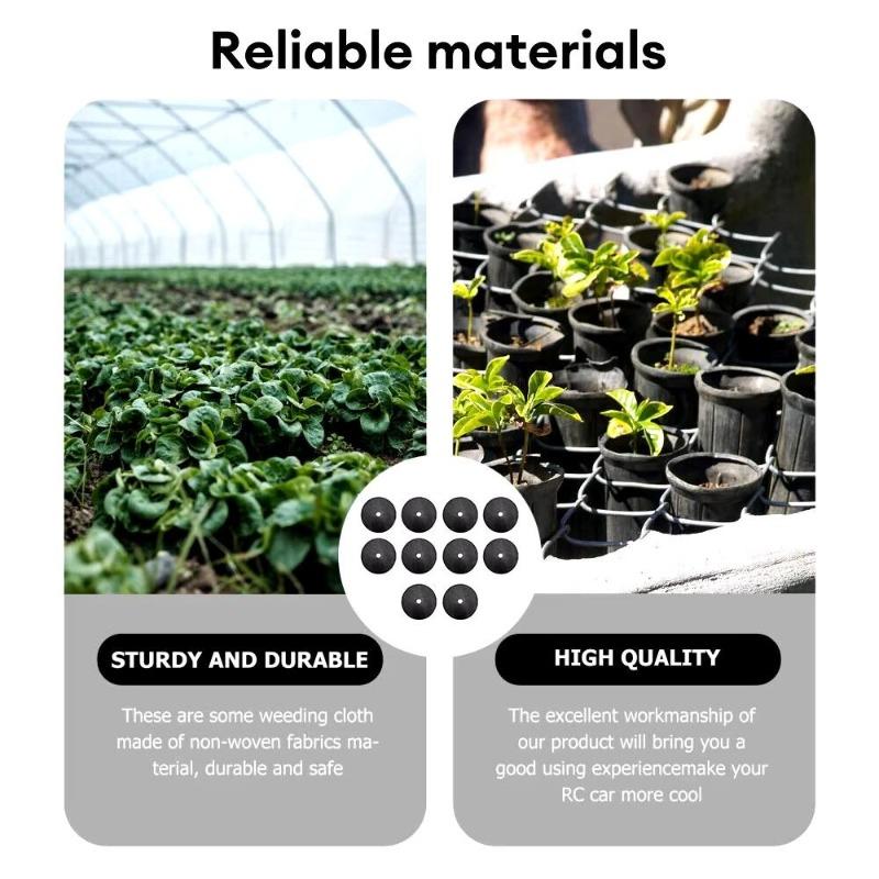 5pcs Non-Woven Tree Mulch Ring Weeding Barrier Round Ground Cover Protector Mat Plant Cover Anti Grass Gardening