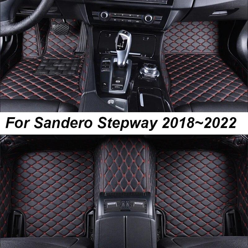 

Автомобильные коврики для Sandero Stepway 2018 ~ 2022, автоцентр дропшиппинг, аксессуары для салона автомобиля, кожаные ковры, коврики, подушечки для ног