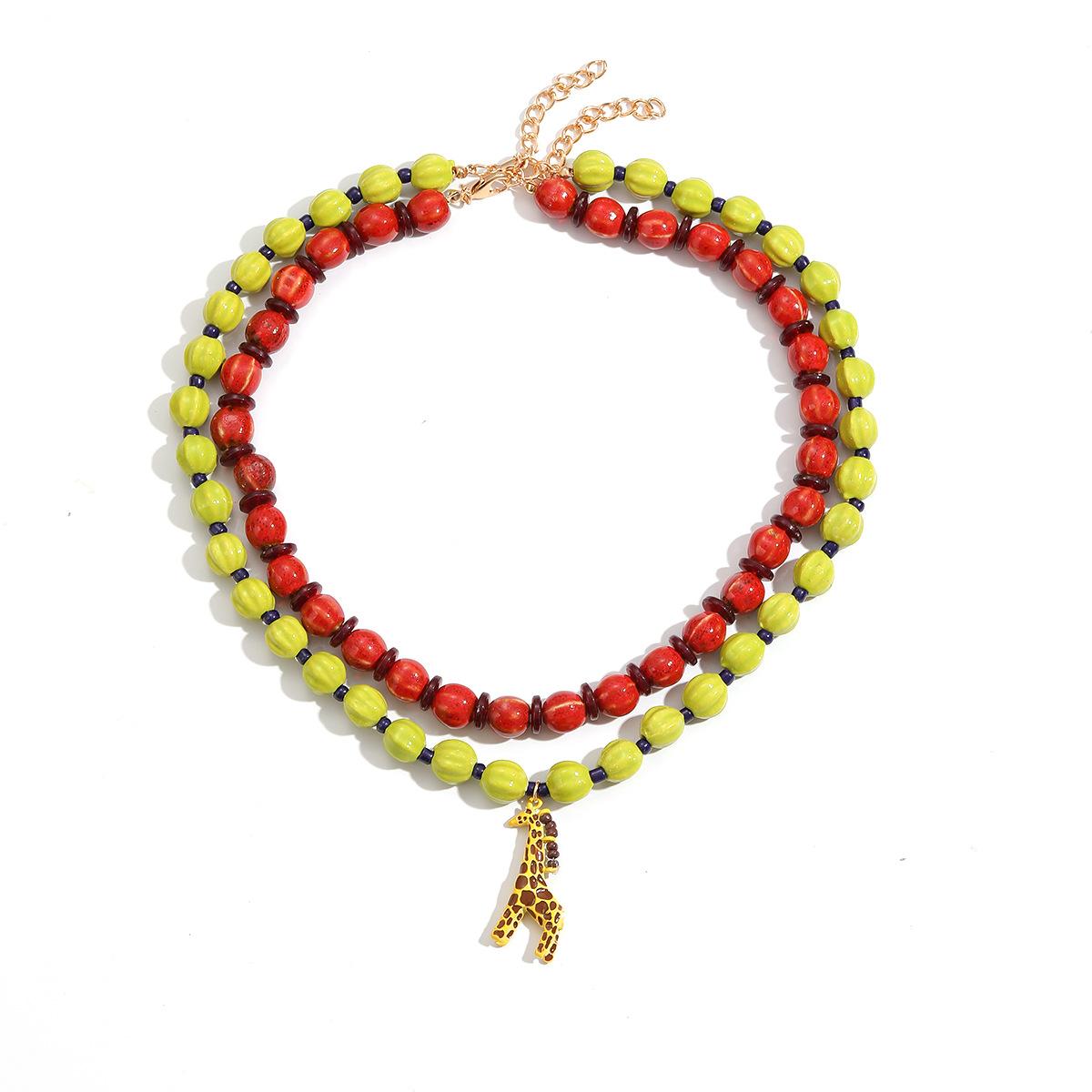 Exaggerated Multi Layer Hand Woven Pendant Necklace Wholesale Jewelry