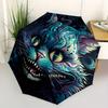 1pc Whimsical Feline Automatic Open/close Folding Compact Cute Umbrella, 8-Rib Sturdy Canopy, Lightweight Portable, Commuting Use,183