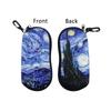 Cute Cat Dog Sunglasses Case Soft Neoprene Glasses Case With Carabiner Clip Portable Protective Eyeglass Pouch Travel Gift