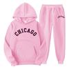 Mens Hooded Tracksuit Set Long Sleeve Sweatshirt Fleece Lined Casual Sportswear