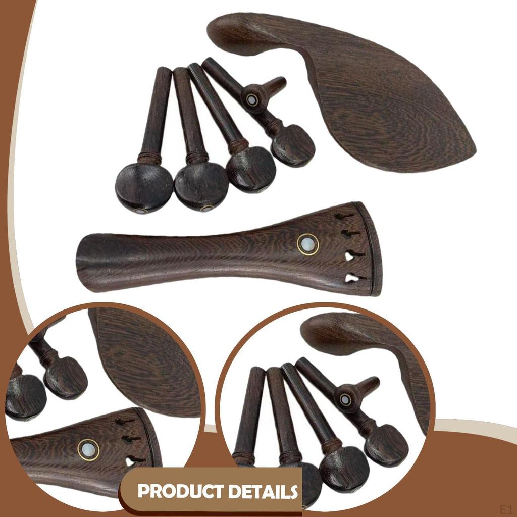 4/4 Full Size Violin Accessories Kit Chin Rest Parts Sturdy,Wood Replacement,Professional Tuning