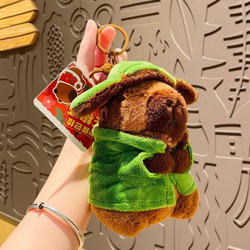 Adorable Plush Capybara Keychain Cute Cartoon Couple Car Key Accessory Gift