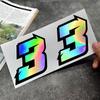White Reflective JDM Car Stickers Waterproof DIY Decorative Cover for Motorcycle