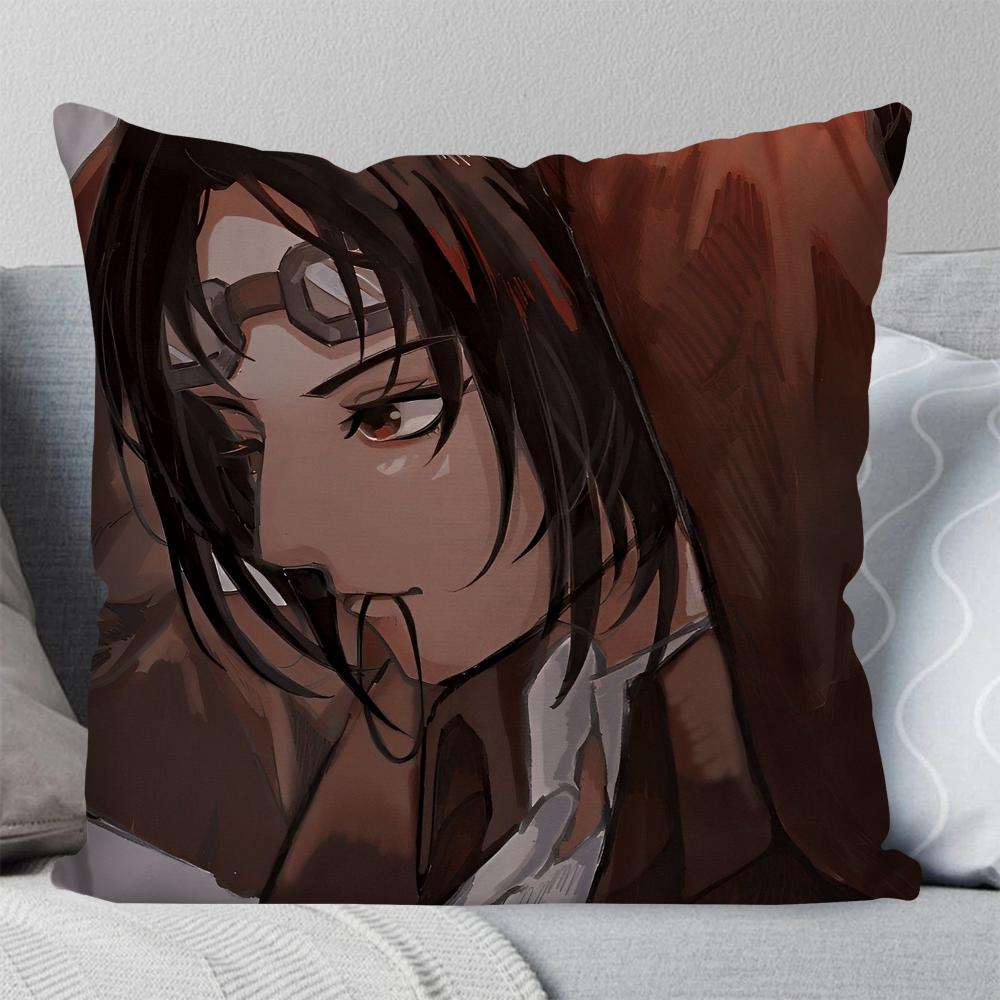 

Hange Zoe Anime Attack On Titan Pillow Case Square Pillow Bedroom Sofa Leisure Comfort CushionLiving Room Home Decoration 40X40 12x12Inch