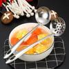 Stainless Steel Soup and Hot Pot Ladle Set: Large Ladle, Small Slotted Spoon, Long Handle, Commercial Porridge Spoon