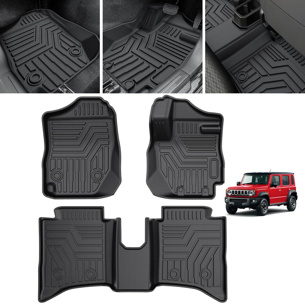 Cartist Jimny Nomad Floor JC74 AT vehicle 3D floor JIMNY NOMADE JC74W April 2025 3D TPE custom easy protective car passenger second fine texture Mats,