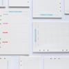 A5 A6 Blue To Do/Weekly/Monthly/Grid Refill Loose-leaf Binder Inside Page  Agenda School Stationery