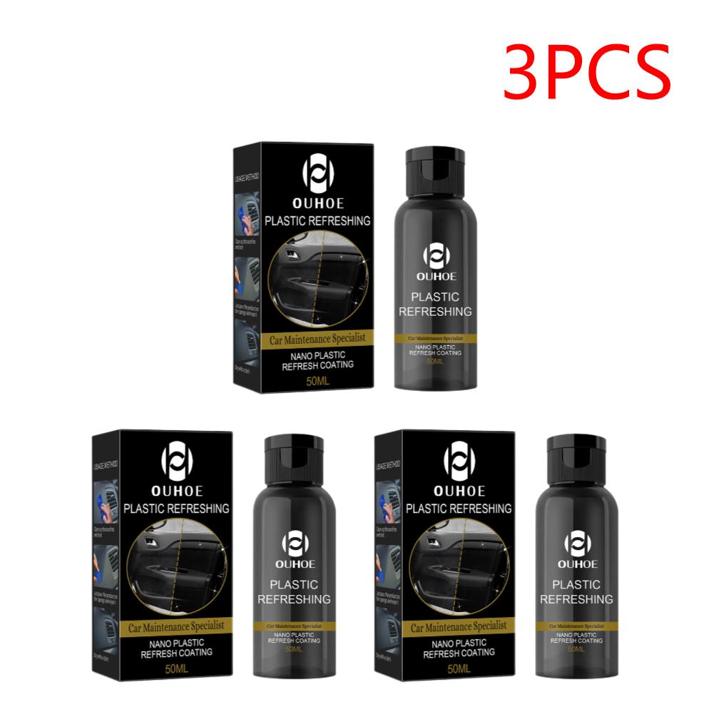 5pcs OUHOE Cars Plastic Refreshing Coating Kit 30/50ML Waterproof Automotive Plastic Parts Refurbish Plastic Restorer Agent