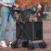 Puppy Carrier Universal Wheel Breathable Foldable Travel Stroller for Dogs Large Space Medium-sized Dog Accessories Pet Products