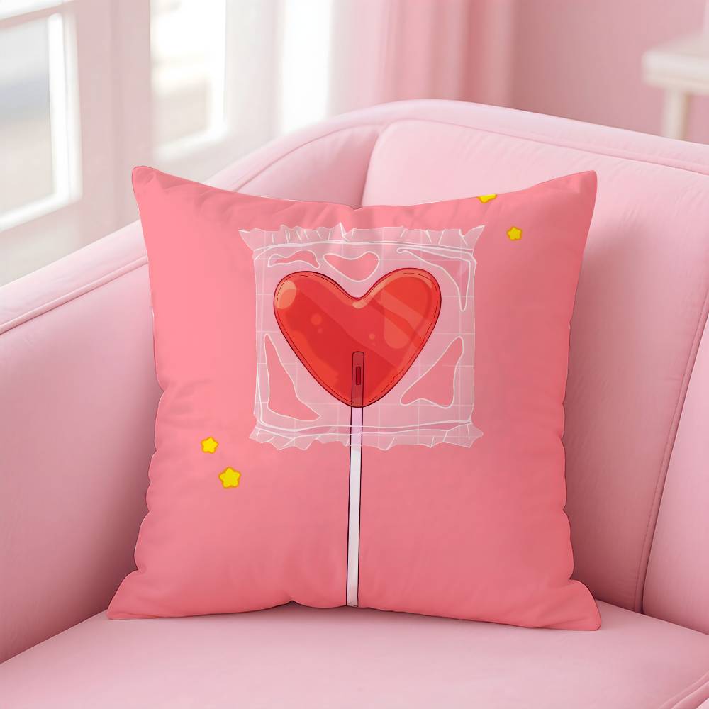sweet pink candy Pillow Case pattern printing pillowcase living room sofa cushion cover bedroom room decor