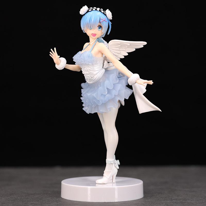 Angel Rem Figure, Life In Another World from Scratch, Desktop Ornament, Two-dimensional Anime Figure Model