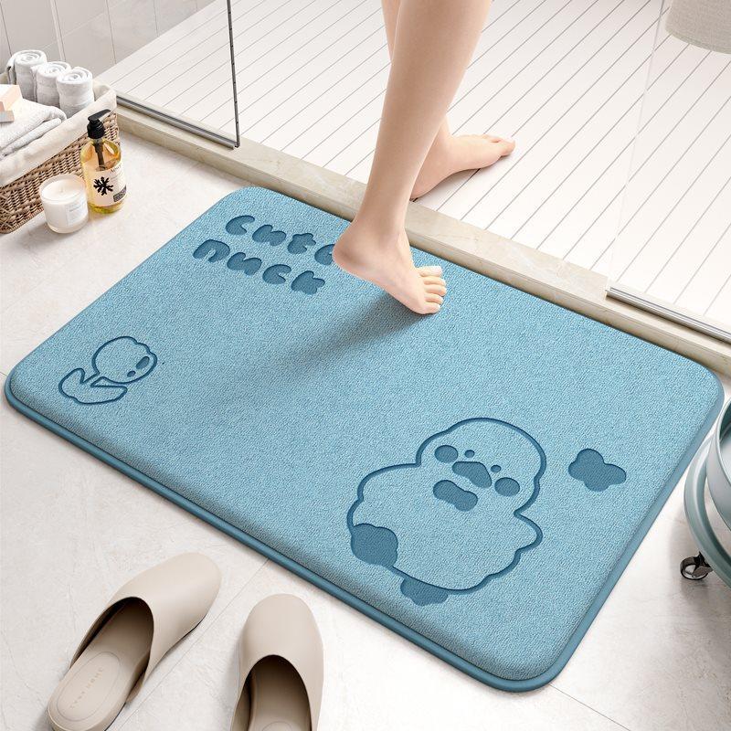 Thickened Memory Cotton Moisture-wicking Floor Mat Bathroom Bathroom Foot Mat Entry Door Mat Slip-resistant Cartoon Soiled No-wash Mat