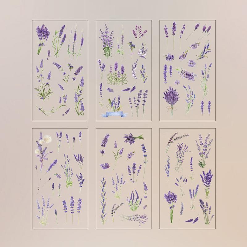 

12 листов 2 упаковки Прозрачные ПЭТ наклейки Материалы для скрапбукинга Сделай сам Коллаж для журнала Цветочные Листья Растения Декоративные наклейки