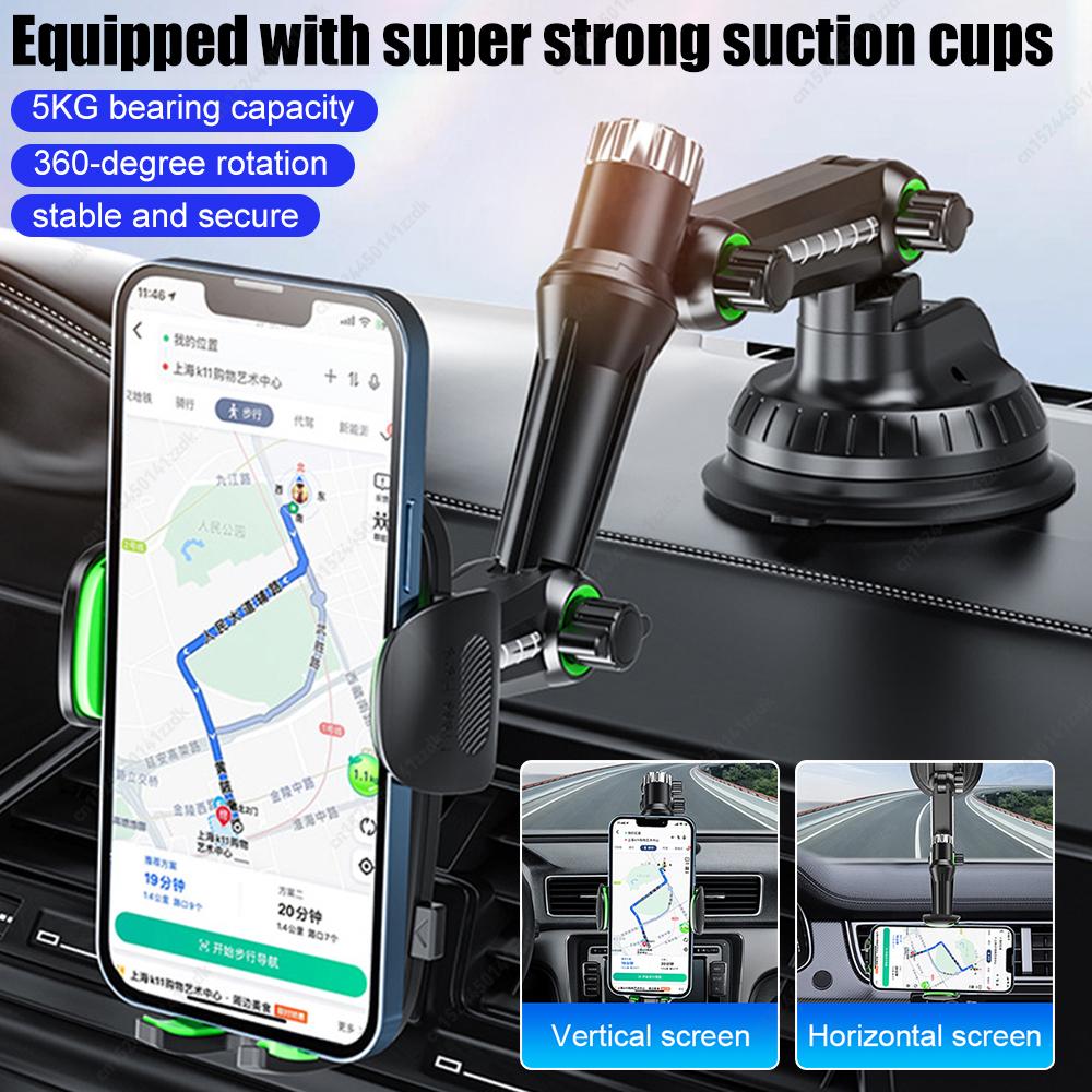 360 Degree Universal Large Truck Extended Suction Cup Typear Holder Fixed Shockproof Mobile Phone Stand GPS Navigation Holder Fo