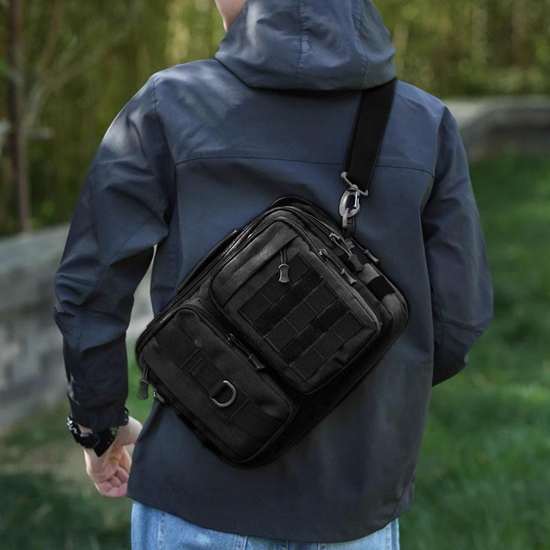 Trekking Crossbody Bag Handbags Shoulder Camping for Men Hiking Travel Climb Fishing Sling Outdoor Molle Messenger Pack