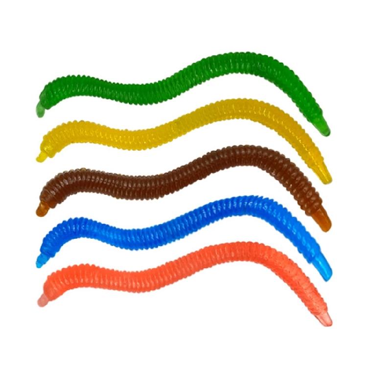 100Pcs Soft Fishing Lures Earthworms Baits Replacement Smell Worms Lures Artificial Baits Fishing Tackle Accessories