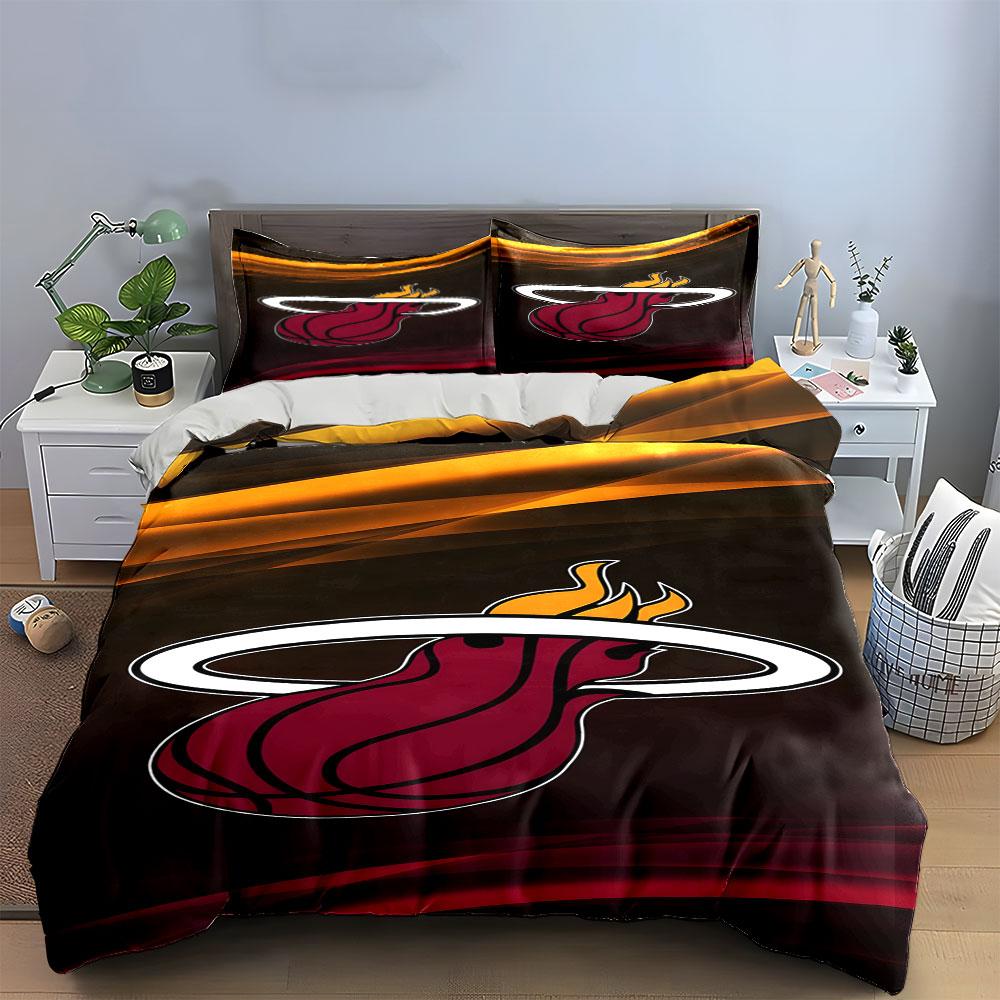 Flaming basketball logo design. Bedding sets Duvet cover sets Duvet covers Pillowcases(1*Duvet Cover 2*Pillowcases without duvet insert)