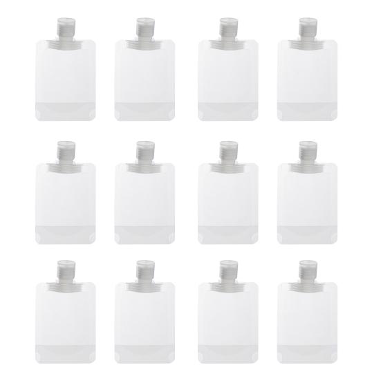 12Pcs Travel Toiletry Packing Bags Portable Makeup Pouches Leak-Proof Refillable Clear Lotion Liquid Containers