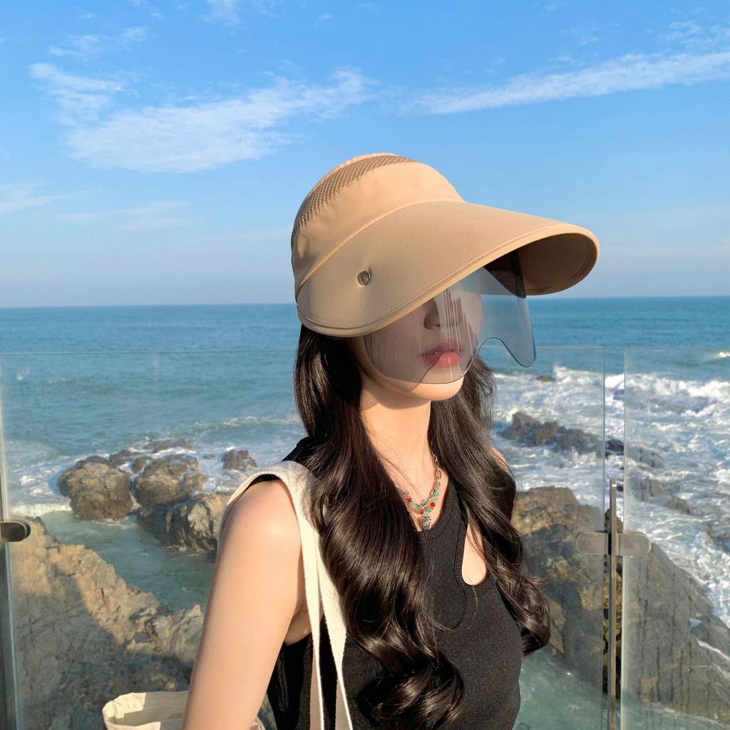 Sunscreen Lens Empty Roof Sun Hat UV Protection Large Brim Showing Small Outdoor Flat Roof Riding