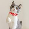 Haustierhalsband, verstellbar, weich, bequem, Haustier-Halsband, Blumen-Strass-Dekor, Katzen- und Hundehalsband, Heimtierbedarf