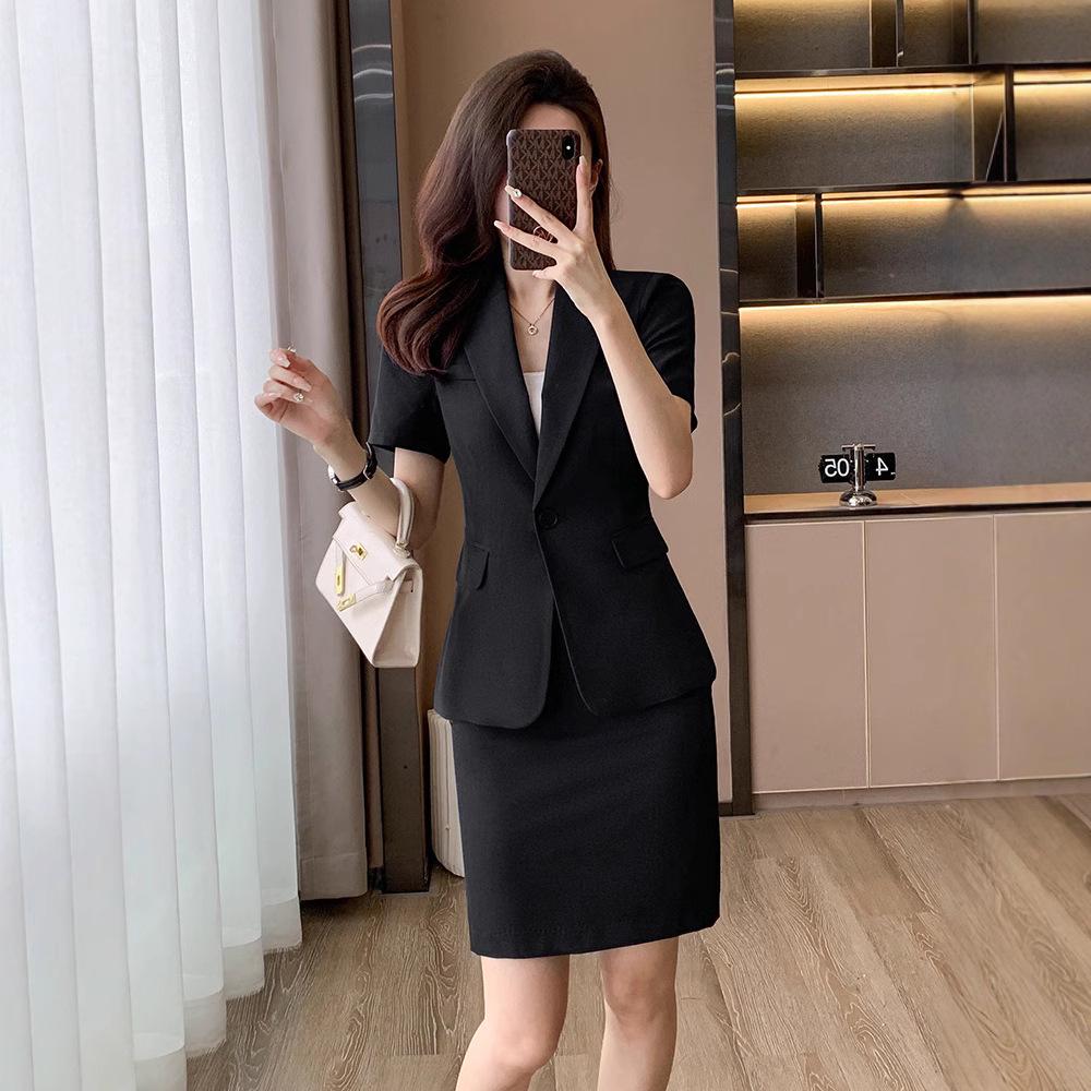 

Women s Summer Short Sleeve Suit Set - 2025 Professional Workwear Outfit S