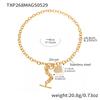 Stainless Steel Chain Necklace Matching Bracelet For Women 18k Gold Plated Non Tarnish Women's Heart Pendant Necklaces Bracelets