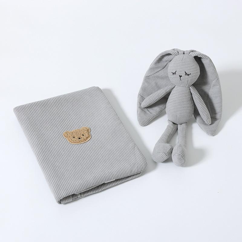 Baby Plush Comforter And Storage Set With Soft Cuddle Toys For Newborns